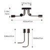 Plfann Industrial Semi Flush Mount Ceiling 4 Light with Adjustable