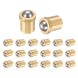 sourcing map 20Pcs 304 Stainless Steel Ball Plunger, 2mm Dia. Ball Catch Latch Smooth Push Fit Spring Plunger Precision Positioning End Force 15N for Mechanical Devices, Furniture (3x5mm)