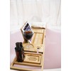 XcE Foldable Bamboo Bathtub Caddy Tray - Expandable to 41