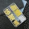 COOSLIM 2Boxes Summer Steel Studs Metal Pearls Nail Gems Charms