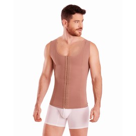 SHAPE CONCEPT Fajas para Hombres 362 High Compression Vest with Hooks, Mens Body Shaper Faja para Hombre Shapewear for Men