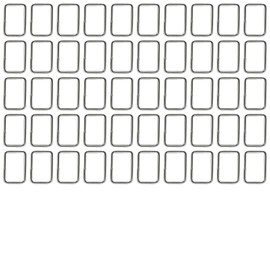 Aoktorkit 50PCS Metal rectangular Ring Buckle For Belt,Square Webbing Strap Fastener Rectangular Jump Rings For Clothing Bags Purses Accessories,2x20x13mm