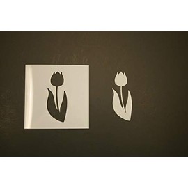 4" Tulip Reusable Mylar Stencil - Art Supplies Crafts Scrapbooking Painting on The Wall Wood Glass