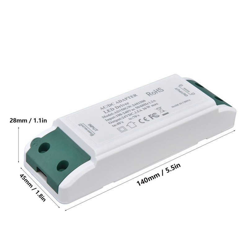 LED Driver 24V DC 1.5A 36W LED Power Supply Constant