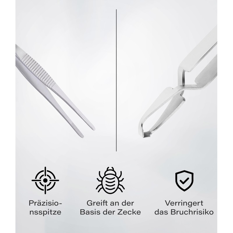 Purovi® Tick Tweezers made of High-Quality Stainless Steel, Summer without