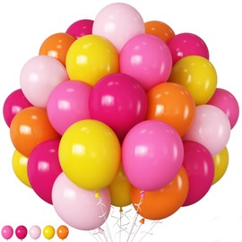 Pink Orange Yellow Balloons