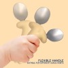Portable Baby Dinning Tableware Stainless Steel Silicone Baby Feeding Spoon