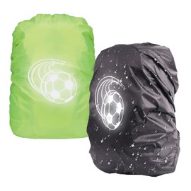 KATOOM Pack of 2 Backpack Rain Cover School Bag Backpack Protection School Backpack Rain Cover Waterproof Satchel Rain Cover Water Protection Rain Cover for Outdoor Camping Hiking with Reflective