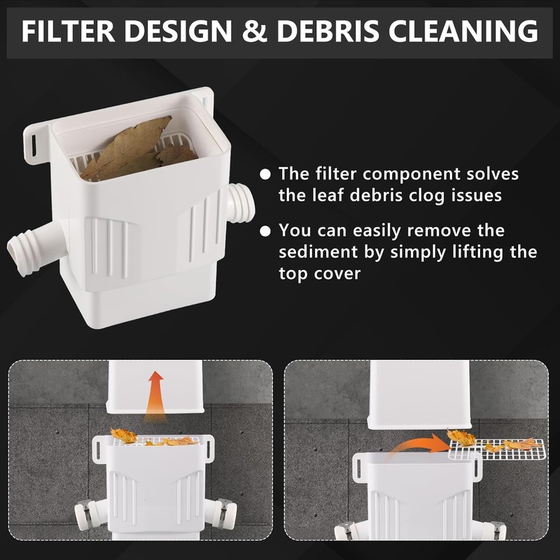 Downspout Diverter, Rain Barrel Diverter Kit-Rainwater Collection System Fits 2x3