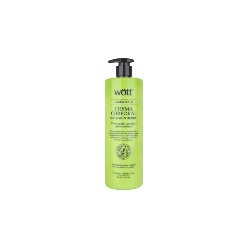 CREMA CORPORAL EXPLOSIÓN HERBAL WOTT 740 ML.
