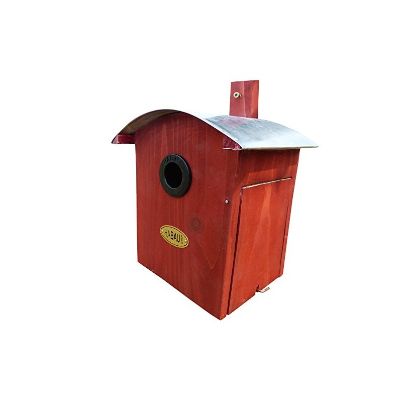 Habau 2964 nesting box, round roof, red