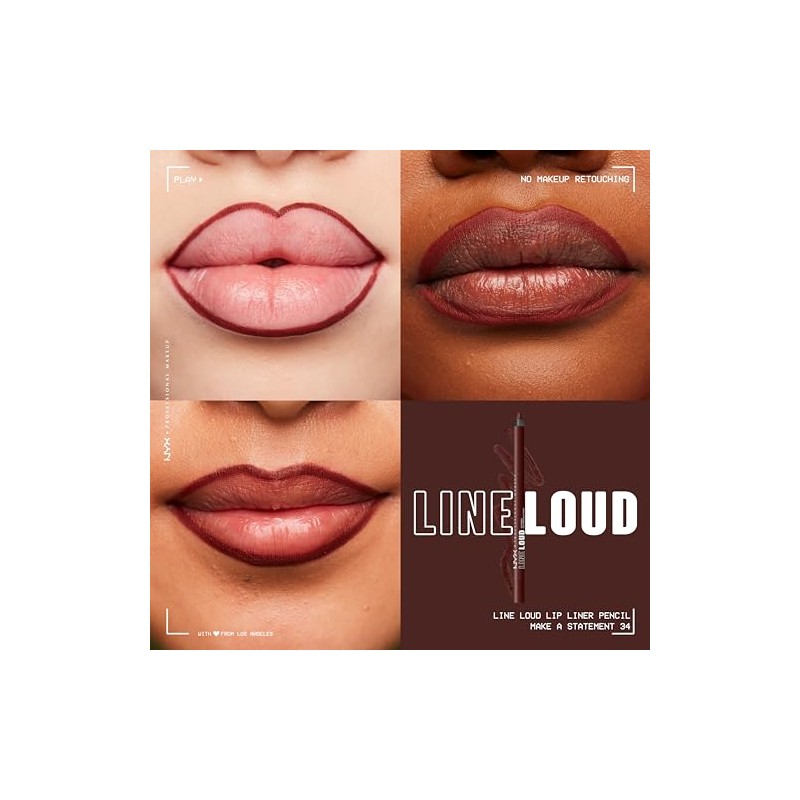 Delineador de labios Line Loud, de larga duración y pigmentado,