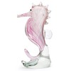 Dynasty Gallery 25390P Glass Seahorse Pink with Glow Swirls 5.6