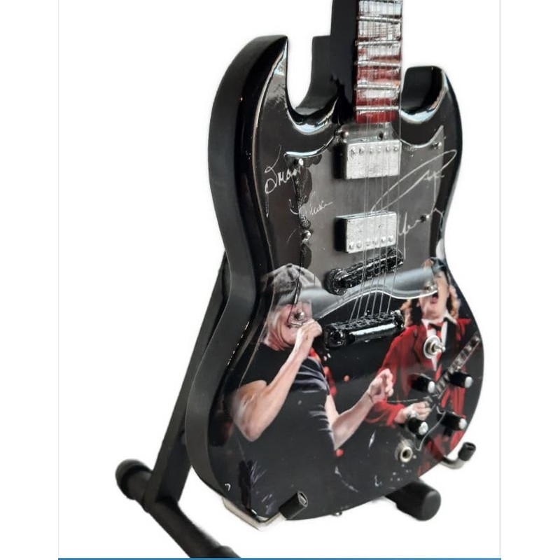AC DC Angus and Brian Miniature Guitar