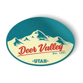 Squiddy Deer Valley Utah - Vinyl Sticker for Car, Laptop, Notebook (5" Tall)