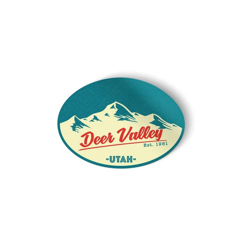 Squiddy Deer Valley Utah - Vinyl Sticker for Car, Laptop,