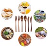 Wooden Spoon Fork Knife Eating Flatware Set Portable Utensil Set