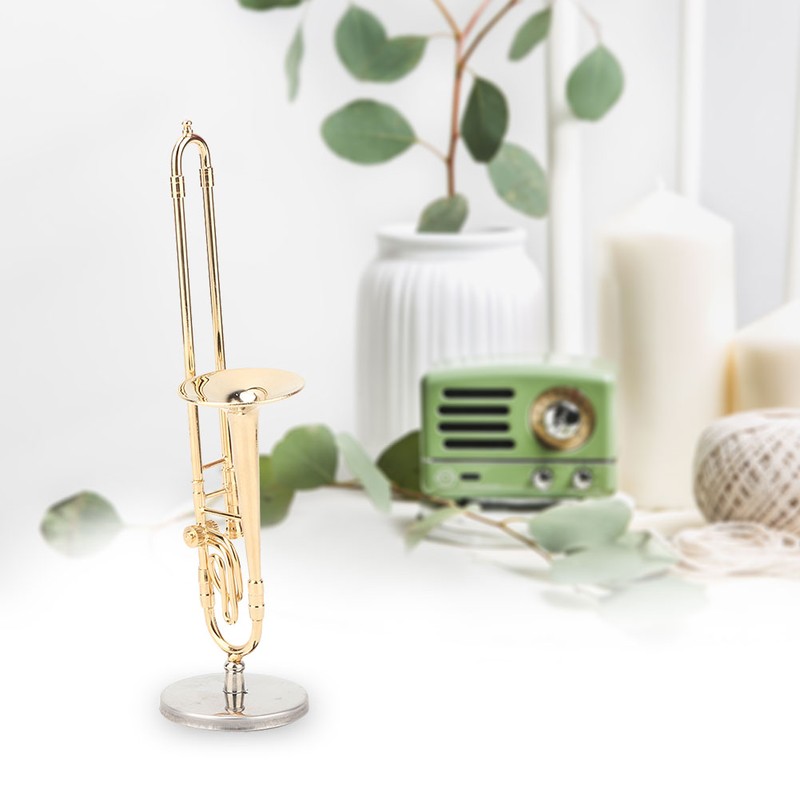 Miniature Trombone Model Musical Instrument Model Musical Gifts Home Decor