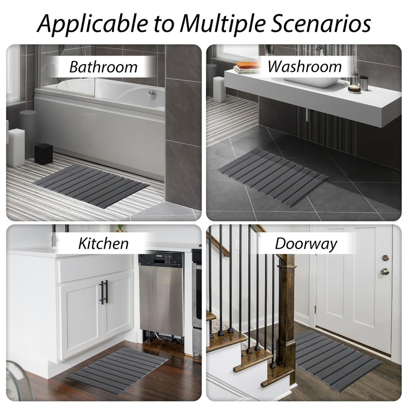 Volminex Stone Bath Mat, Foldable Diatomaceous Earth Non Slip Bath