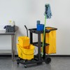 Restaurantware-Clean Tek Professional Janitor Cart with Wheels, 1 Cleaning Trolley