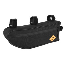 Generic Bike Frame Bag, Bicycle Frame Bag Front Top Tube Cycling Under Seat Pouch Black Dacron Waterproof Bike Triangle Frame Bag Frame Bag with Zipper (M), Genericqxn90aksg2-01