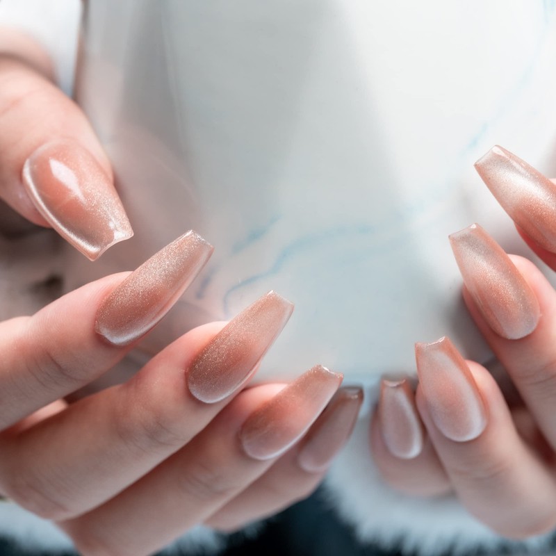 Sun&Beam Nails Handmade Nail Tips, Medium, Long, Ballerina, Coffin, Plain,