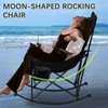 Unisakey Oversized Rocking Camping Chair with Headrest & Cup Holder
