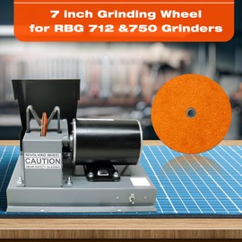 7" Grinding Wheel for RBG 712 and 750 Grinders, Abrasive Grinding Wheel Replace 7" Lawn Mower Blade Sharpener, 7 inch Grinding Wheel