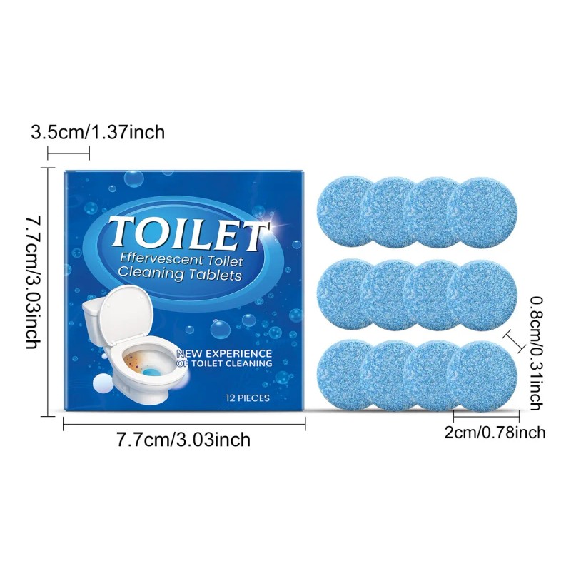 Tabletas Efervescentes Para Limpieza De Inodoros, Suciedad,