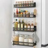 Magnetic Fridge Shelf Set, 4 Pieces with 8 Hooks -