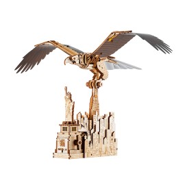 Wood Trick Liberty Eagle Wooden 3d Mechanical Model Kit Puzzle Toy DIY Gift