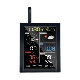 Ecowitt WN1920 Wi-Fi Weather Station, with Indoor Temperature&Humidity and Barometric Sensor Antenna, 5.3'' LCD Display, Supports Various Ecowitt Sensors, 433 MHz