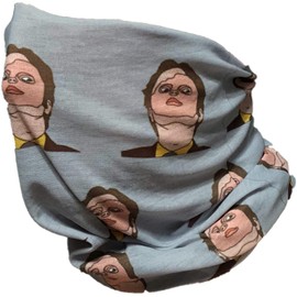 Balanced Co. Dwight Schrute Seamless Face Mask Bandanas for Dust, Outdoors, Festivals, Sports (Gray)