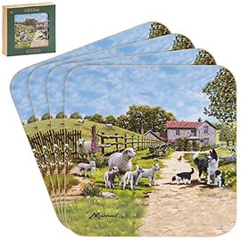The Leonardo Collection Collie & Sheep Set Of 4 Coasters Macneil Studio New 2020 Design
