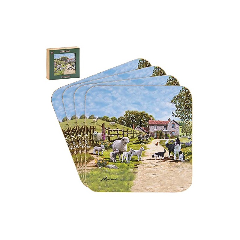 The Leonardo Collection Collie & Sheep Set Of 4 Coasters