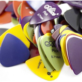 Guitar Picks - 20Pcs Acoustic Electric Guitar Picks 0.58/0.71/0.81/0.96/1.20/1.50 mm With Pick Case Storage Box