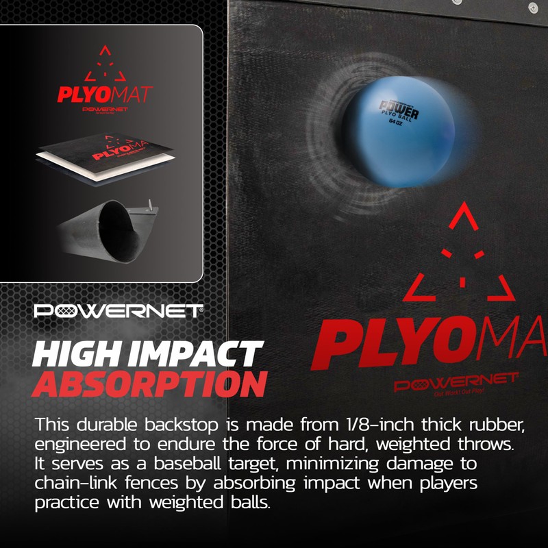 PowerNet Hanging Plyo Mat, Softball & Baseball Training Equipment, Portable