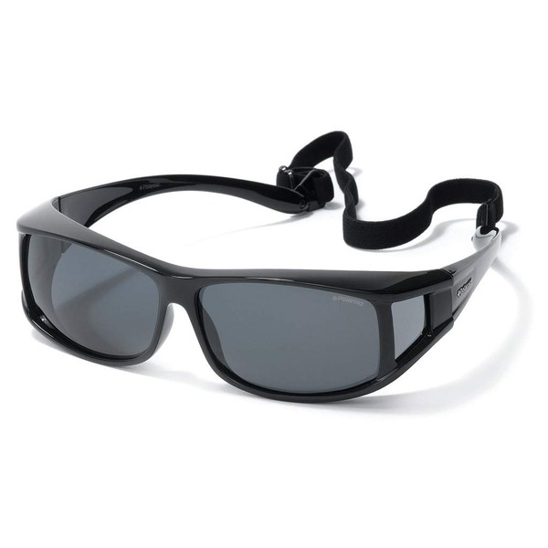 Polaroid Suncovers Fitover Sunglasses P8901 KIH Y2 Black Grey Polarized