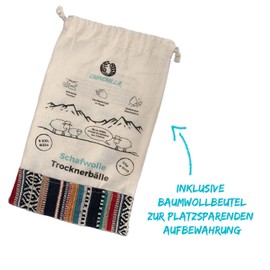 Chinchilla® Trocknerbälle aus Schafwolle | handgefertigt aus Nepal | nachhaltige Wäschetrockner Kugeln für flauschig weiche & fluffige Wäsche | plastikfrei & langlebig