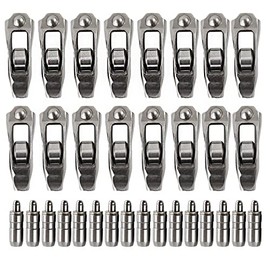 DEEGOOLY 16Pcs 53021077 Valve Lifters & 16Pcs 53020742 Engine Rocker Arm Fits for 1999-2004 Grand Cherokee WJ 4.7L V8