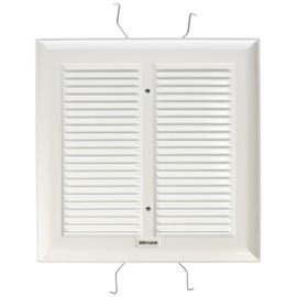 Broan S97011308 Spring Mounted Bathroom Fan Cover/Grille Assembly, White