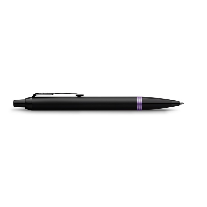 Parker IM Premium Ballpoint Pen | Matte Black with Amethyst