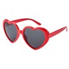 Zando Oversized Red Heart Shaped Sunglasses for Women - Stylish