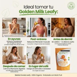 Golden Milk Leafy 150g Curcuma Organica Keto Vegano                                                                                                   