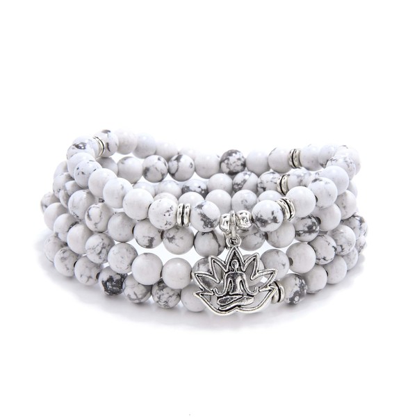 oasymala Versatile 108 Stone Beads Yoga Pendant Mala Necklace -