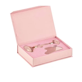 Face Roller Skin Care - Jade Roller Gua Sha Set, Rose Quartz Face Roller | Ultimate Facial Skin Care Products & Beauty Products Tools | Jade Facial Roller for Face and Eye Massager