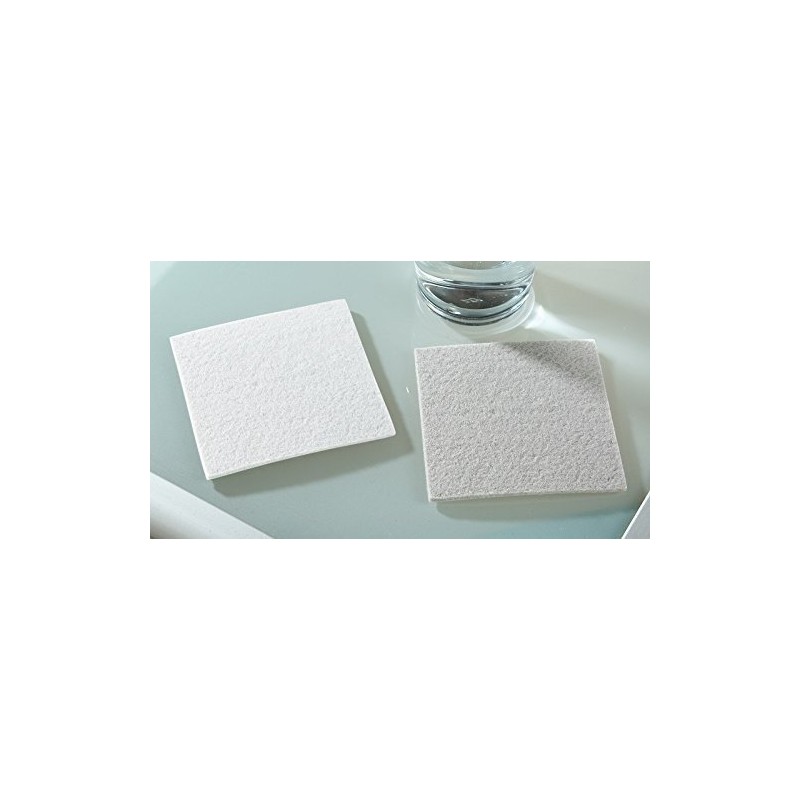 Felt Coasters, Set of 4, Square, Dark Brown