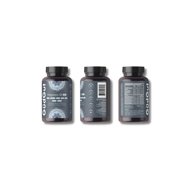 Gudgut Magnesio Pro Bisglicinato Citrato Malato Treonato Orotato 120 Cápsulas