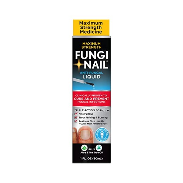 Fungi-Nail Anti-Fungal Liquid Solution , Kills Fungus That Can Lead to Nail & Athlete's Foot with Tolnaftate & Clinically Proven to Cure and Prevent Fungal Infections