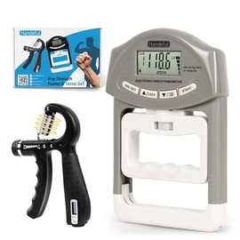 Handeful Entrenador y Dinamómetro de Prueba de Fuerza de Agarre, Pinza Fortalecedora de Agarre Manual, Ejercitadores de Mano Ajustables de Primera Cal